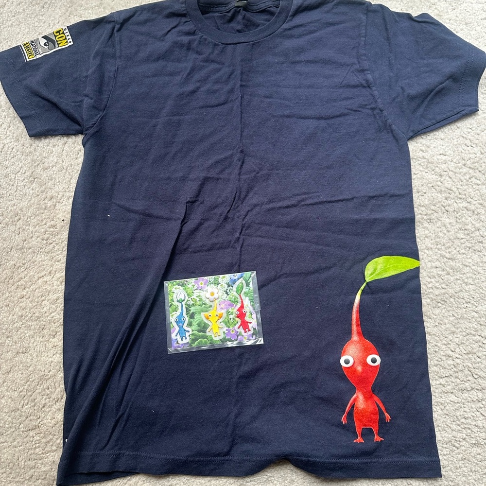 New Pikman 3 San Diego Comic Con Promotional Shirt- Size Medium with Patch Set